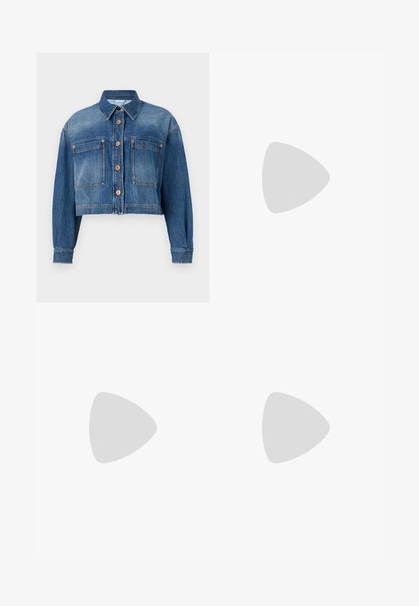 ASPESI GIUBBOTTO - Jeansjacke - blue denim; Filippa K TANK - Top - black; Filippa K Wide Leg - ecru wash; Stuart Weitzman EMILIA MARY JANE FLAT - Riemchenballerina - black