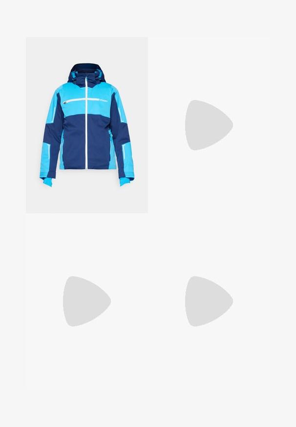 Spyder TITAN JACKET - Skijakke - true navy; Sort kortærmet Nike Pro atletisk kompressionsskjorte med hvid Nike-logo centreret på brystet.; Sorte træningsbukser med elastisk talje, der taper ind, og har et stort hvidt Nike-logo på venstre ben. Blødt, letvægtsstof.; Sort atletisk sko med en tekstureret overdel, hvid swoosh-logo, snørebåndsdesign og gummisål med et mønstret slidbane.