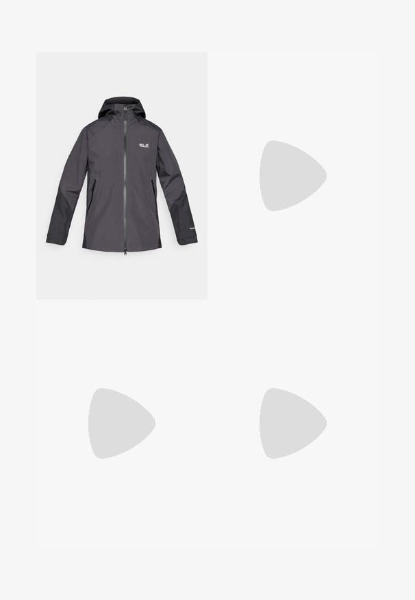 Veste noire résistante à l'eau avec fermeture éclair frontale, capuche ajustable et deux poches latérales ; logo sur le côté gauche de la poitrine et manches texturées.; T-shirt noir à manches longues en coton avec un col rond. Présente un petit logo blanc sur la partie gauche de la poitrine. Design et coupe simples.; Jack Wolfskin PRELIGHT TRAIL - Pantalons outdoor - black; Baskets de sport beiges et crème avec une tige en mesh texturé, des superpositions de soutien et une semelle en caoutchouc dotée d'un motif de crampons pour une traction.