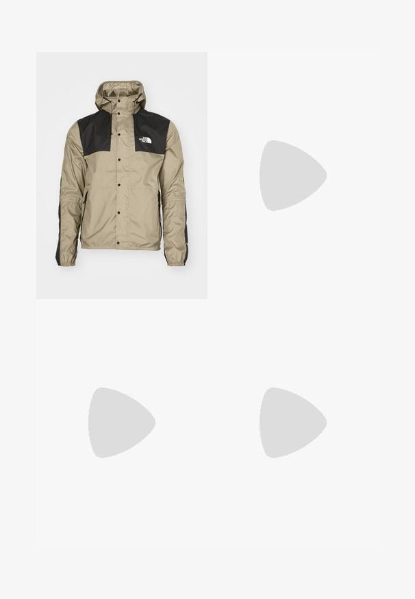The North Face M SEASONAL MOUNTAIN JACKET - EU - Lauko striukė - clay grey; Juoda trumpų rankovių marškinėliai, pagaminti iš lengvos, drėgmę praleidžiančios medžiagos. Viršuje kairėje krūtinės pusėje yra balta logotipo etiketė, o apykaklė yra klasikinio stiliaus.; The North Face HORIZON PANT - Lauko kelnės - black; Juoda bėgimo batai su tekstūruotu paviršiumi, guma padais ir sustiprinta pirštų dalimi. Yra paminkštinta apykaklė ir kilpos, leidžiančios lengvai užsidėti.