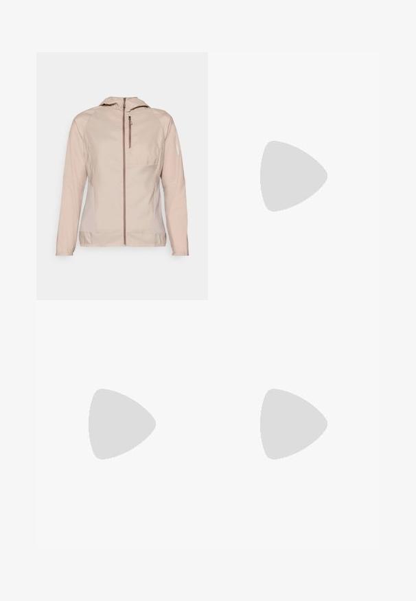 Salomon BONATTI CROSS - Running jacket - etherea; Black short-sleeve t-shirt made of soft fabric, featuring a small gray New Balance logo on the upper left chest, classic crew neck design.; High-waisted black leggings made of stretchy material, featuring a smooth texture and close-fitting design, with minimal stitching details.; Light purple athletic shoe with quilted texture, black side accents, and white logo. Features laces and a cushioned sole for comfort.