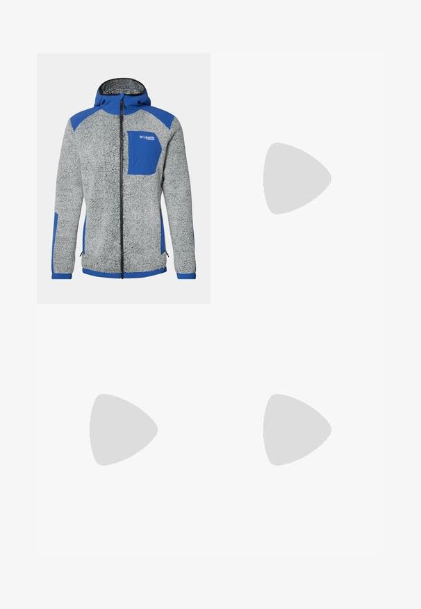 Columbia ARCTIC CREST™ SHERPA FULL ZIP - Fliisjakk - mountain blue, white; Valge puuvillane t-särk lühikeste varrukatega, ümmarguse kaelusega, lõdva lõikega ja ilma nähtavate logodeta või mustriteta. Sile tekstuur ja minimaalne disain.; Mustad mustadelsid, mis on valmistatud pehmest kangast, kummiga vöökoha ja nööriga, ribakätked ning väike logo vasakul reiel.; Must musta sneaker tekstureeritud pinnaga, valge Nike logo, hall tald, ümar varv ja paeltega disain. Omab perforatsioone varbakasti peal.