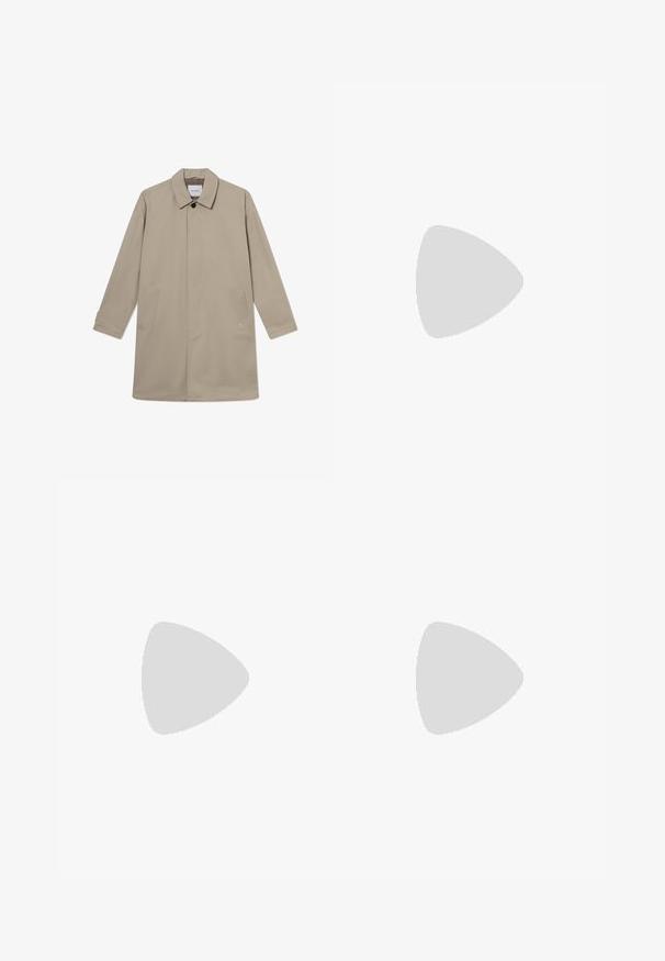 Les Deux MATEO COAT - Trenchcoat - beige; Polo Ralph Lauren SHORT SLEEVE POLO SHIRT - Poloshirt - white; Polo Ralph Lauren THE BIG CHINO - Chino - deckwash white; Filling Pieces MONDO 2.0 RIPPLE - Sneaker low - navy