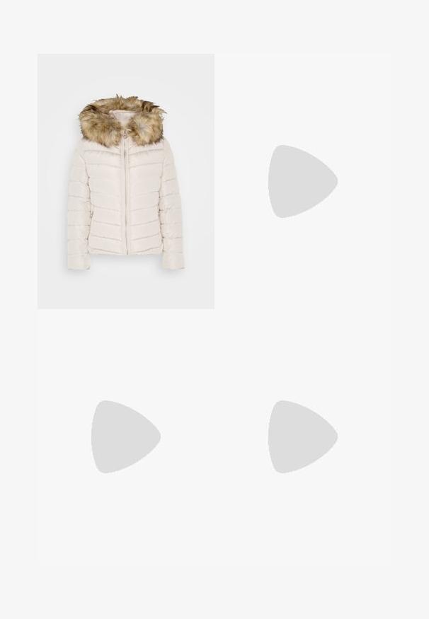 ONLY Petite ONLNEWELLAN HOOD - Ziemas jaka - pumice stone; Even&Odd Petite 2 PACK - Tops - light grey/black; ONLY Petite ONLMADISON BLUSH WIDE - Džinsi ar platām starām - dark blue denim; Melnas potītes zābaku ar spīdīgu apdari, kvadrātveida pirkstu un biezu bloku papēdi. Dizainā ir bezšuvju siluets un minimāla zīmola identitāte.; Sudraba metāla gredzenveida auskari ar matētu faktūru, ar apaļu dizainu un caurspīdīgu aizdari, lai nodrošinātu drošu valkāšanu.