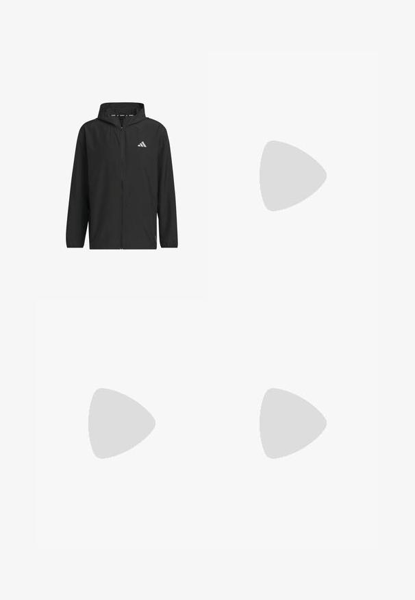 adidas Performance IT - Veste de running - black; adidas Performance TR-ES FR T - T-shirt de sport - black/white; adidas Performance DESIGNED FOR HYBRID - Pantalon de survêtement - black; adidas Performance RUNFALCON 5 - Chaussures de running sur route - core black/footwear white/core black