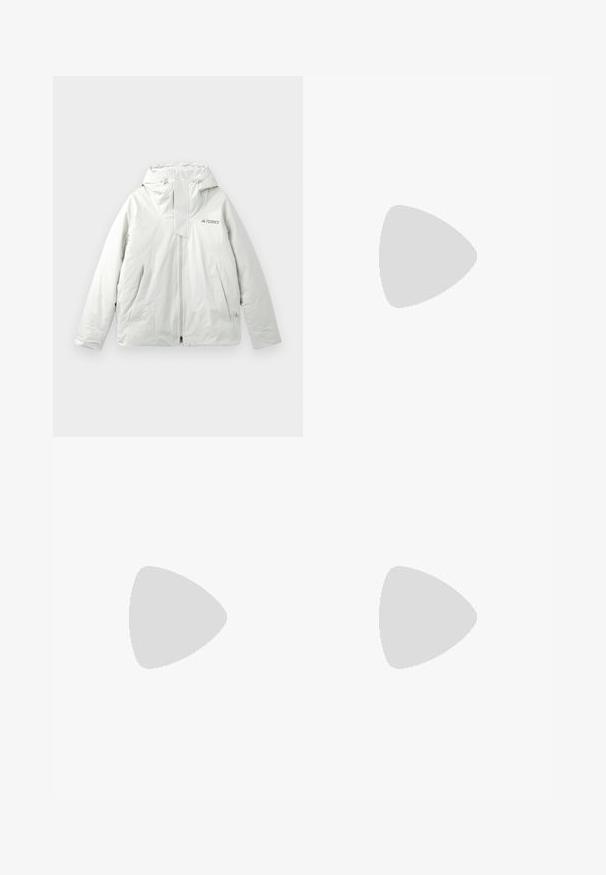 Helehall hallitusmustaga välijakk kapuutsi ja ees oleva tõmblukuga, kahe nurgelise eesoleva taskuga ja rinna peal "TERREX" logo.; Must musta t-särk, mis on valmistatud kergetest kangast, millel on kergehall "TERREX" logo rinnaeest ja ümar kaelus.; Mustad kergekaalulised välispüksid elastse vöökoha, tõmblukuga taskute ja trükitud logoga. Sile tekstuur ja sirge sääre lõige.; Kerge jalgsimatka jooksujalats halli ja mustavõrguga ülemise osaga, oranžide aktsentidega ning robustse väljastuse haardeks. Veekindel Gore-Tex vooder.