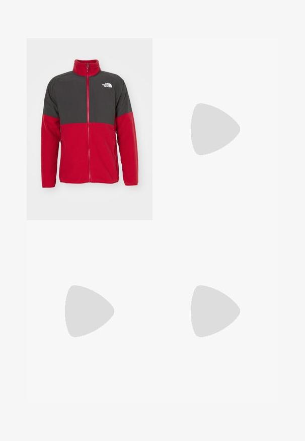 The North Face M GLACIER HEAVYWEIGHT FULL ZIP - Jakna od flisa - garnet red/asphalt grey; Crna kratkotrajna atletska majica s teksturiranom tkaninom, koja ima bijeli logo na lijevom prsnom dijelu i ravni rub.; The North Face HORIZON PANT - Hlače za otvoreno - black; Crne trail trkačke cipele s teksturiranim gornjim dijelom, gumeni potplat i ojačana zaštita za prste. Imaju podstavljen ovratnik i trakicu za lakše obuvanje.
