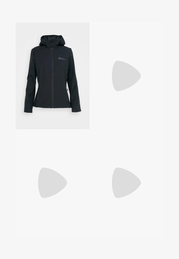 Veste softshell noire avec une fermeture éclair à l'avant, capuche ajustable et deux poches zippées. Présente un logo sur la poitrine et un tissu texturé.; The North Face FLEX SHORT SLEEVES TEE - T-shirt de sport - black; Pantalons noirs d'extérieur en tissu durable. Dotés de poches zippées, de panneaux de genoux renforcés et d'une coupe droite pour une meilleure mobilité.; Columbia REDMOND - Chaussures de marche - black/citron haze