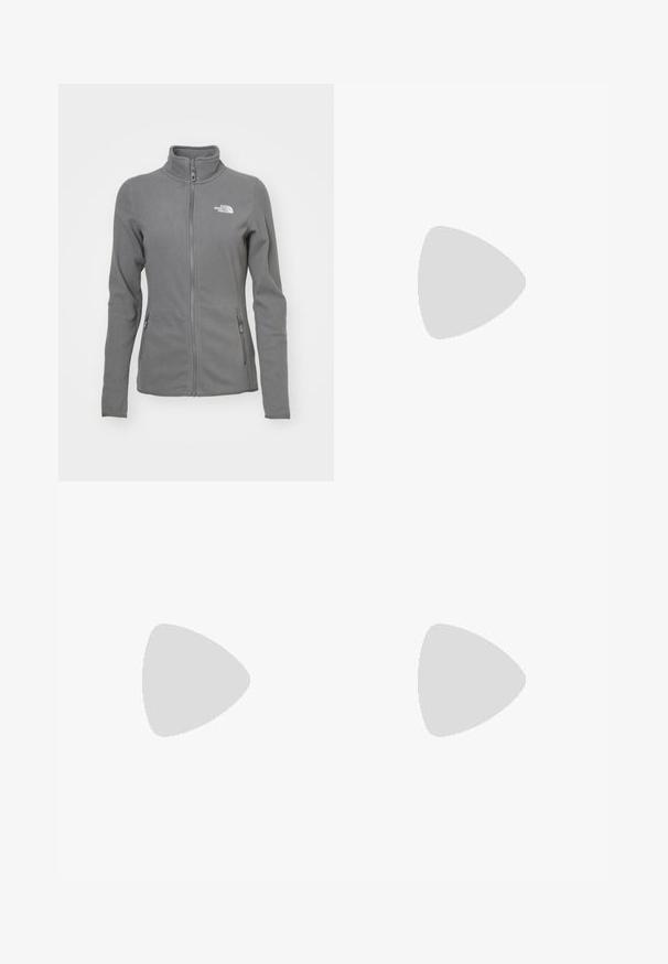 The North Face 100 GLACIER - Fleecejas - smoked pearl; The North Face FLEX SHORT SLEEVES TEE - Sport T-shirt - black; The North Face HIMALAYAN - Cargobroek - white dune tnf black; Witte hardloopschoen met een gevoerde zool, blauwe accenten en een bovenwerk van mesh. Heeft een prominent logo en een gestructureerde zool voor grip.