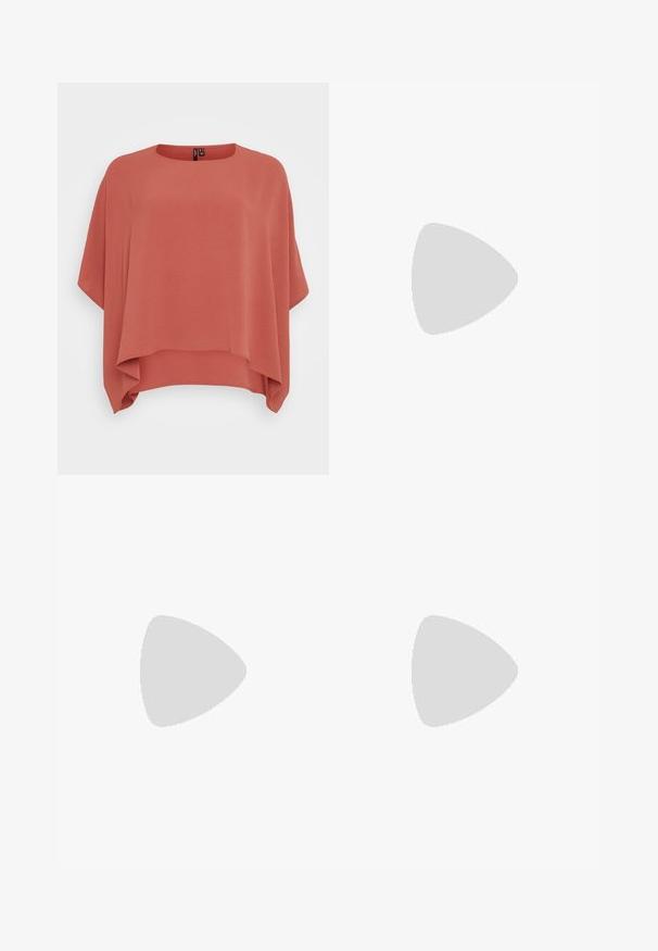 Vero Moda Curve VMALVA O NECK PONCHO - Cape - marsala; T-shirt noir à manches courtes en coton. Il présente un col rond, une coupe décontractée et un ourlet net sans motifs ni accessoires visibles.; Deux paires de leggings ajustés : l'une en tissu noir côtelé, l'autre en blanc lisse. Les deux disposent de ceintures élastiques et de designs sans couture.; Escarpin noir en cuir à bout pointu avec une bride de cheville et un talon épais. Texture lisse, design élégant et esthétique minimaliste.