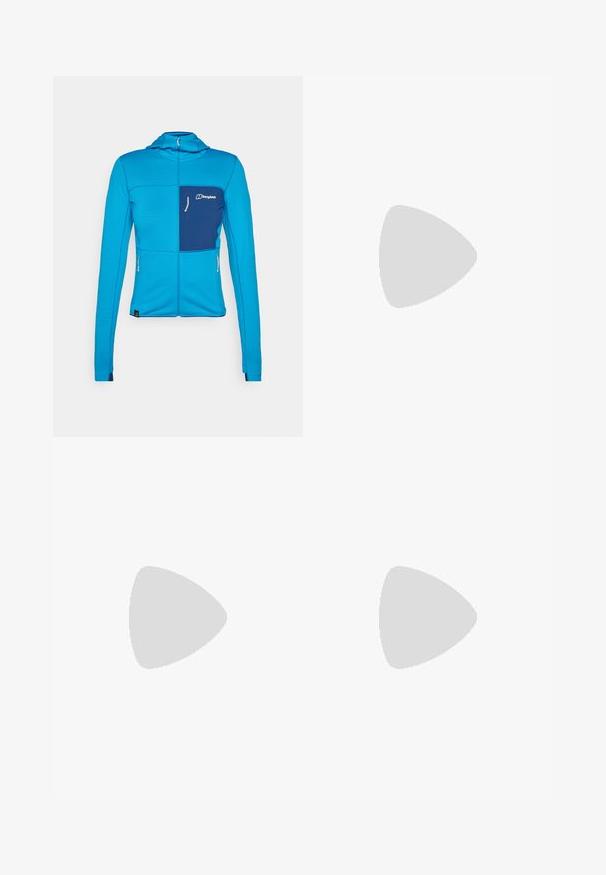 Blå zip-up jakke med en teksturert overflate, kontrasterende marineblå brystlomme og glidere, tettsittende design og hette for ekstra dekning.; Lys blå bomull t-skjorte med korte ermer, rund hals og en liten svart logo med teksten "patagonia" på venstre bryst.; Svarte utendørsbukser med en tilpasset midje, smale ben og sømdetaljer. Laget av slitesterkt, lett stoff for komfort.; Columbia PEAKFREAK - Fjellsko - black
