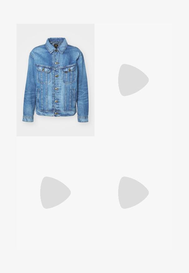 Hele sinine teksatajope klassikalise disainiga, millel lukustusnupud, kaks rinnataskut ja kraega kaelus. Pehme tekstuur, vabaajastiil.; Lame valge lühikeste varrukatega vabalt lõigatud T-särk, millel on helehall taust.; Laiad püksid mustast kangast, millel on elastne vöökoht ja nöör, ning kaks külgtaskut. Sile tekstuur ja muretu disain.; Must mustat chelsea saapad elastsete külgpaneelidega, ümar nina, tõmbehael, valge õmblus tallal ja tekstuuriga kummitald.