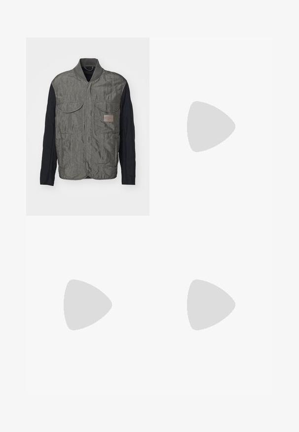 Emporio Armani BLOUSON JACKET - Giacca da mezza stagione - forest fog/navy; Tiger of Sweden PRO - T-shirt basic - black; Tiger of Sweden TENUTA - Chino - black; Filling Pieces MONDO GAME  - Sneakers basse - black