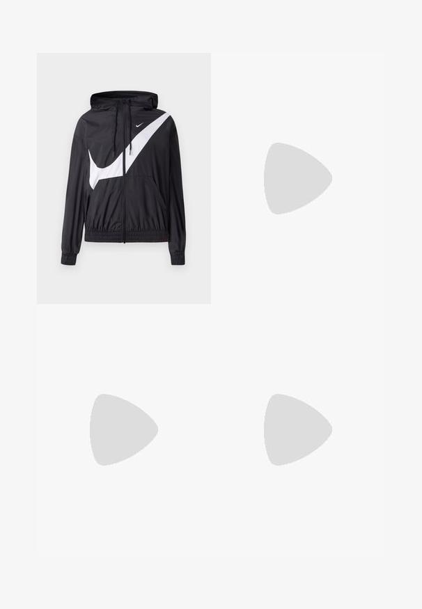 Nike Sportswear LOGO - Light jacket - black/white; Nike Sportswear TEE EDAY - Print T-shirt - black; Nike Sportswear STRIPE - Trousers - black/thunder grey; Nike Sportswear FIELD GENERAL - Trainers - black/white/light brown