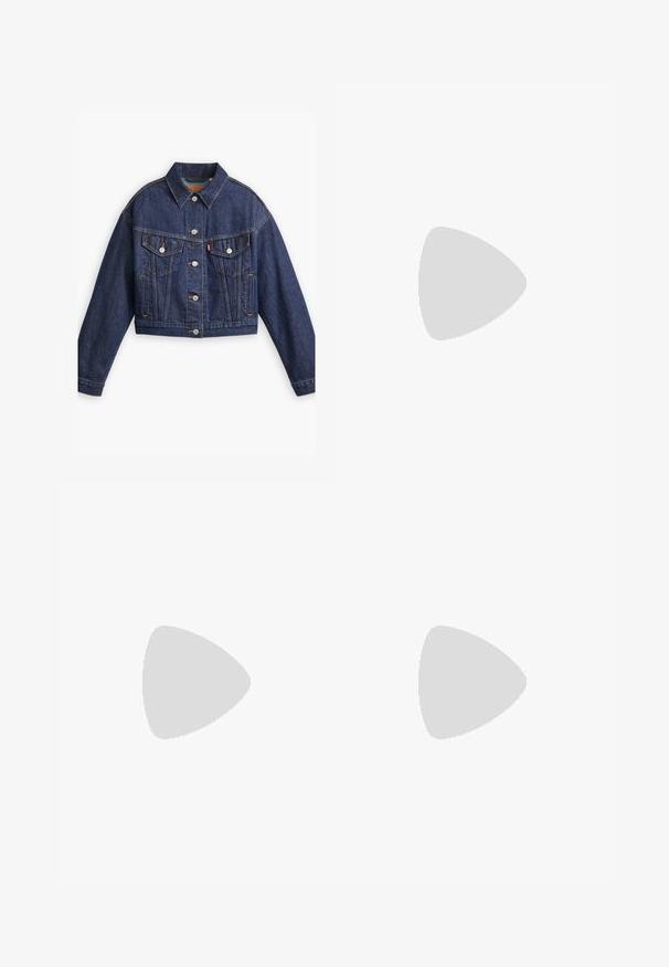 Levi's® SHRUNKEN 90S TRUCKER - Traper jakna - remember together; Sivi pulover s pletenim uzorkom koji ima duge rukave, rebrasti donji rub i okrugli izrez. Mali logotip na prsima.; Svijetloplavi traperice s ravnim nogavicama, dva prednja džepa i dva stražnja džepa. Uključuje zatvaranje na dva gumba i suptilno šivanje.; Bež suede tenisice s crnim kožnim prugama, bijelim vezicama i narančastim gumama. Sadrže "adidas" i "Spezial" brendiranje na jeziku.; Naočale s metalnim okvirom u zlatnoj boji i tamnozelenim lećama, avijatičarskog stila, sa tankim drškama i kornjačevim naglascima na vrhovima.; Polo Ralph Lauren POLO ID SUEDE MINI SATCHEL - Ručna torba - cinnamon