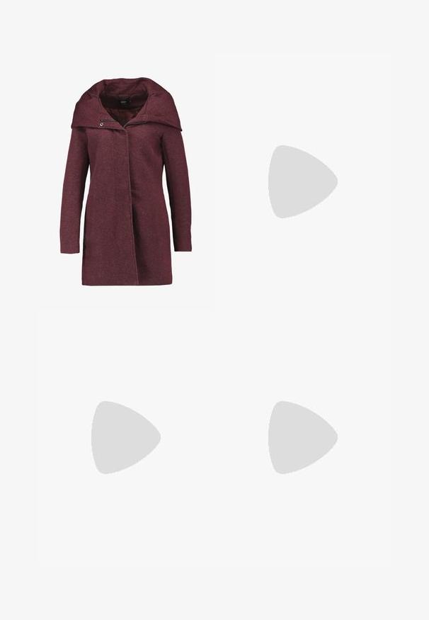 ONLY ONLSEDONA OTW - Manteau court - chocolate truffle/melange; Débardeur noir à côtes avec une bordure en dentelle festonnée à l'ourlet. Présente des bretelles fines et une coupe ajustée. Fabriqué en tissu extensible.; Jupe crayon noire froncée avec détail à nouer et fente latérale. Fabriquée à partir d'un tissu extensible, elle présente une texture lisse et une coupe ajustée.; Chaussure à talon noir avec un bout pointu, surface texturée et un intérieur rose vif. Dotée d'un talon épais avec un accent en argent.