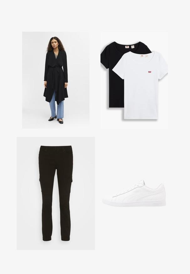 Anne - High Waisted Bouclé Denim Cargo Broek - Mid Blue | Manière De Voir B.V Anne - High Waisted Bouclé Denim Cargo Broek - Mid Blue | Manière De Voir B.V