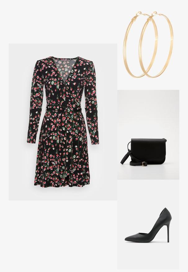 Anna Field Long Sleeves Flared Dress Jersey Dress Multi Coloured Olive Zalando Ie Anna Field Long Sleeves Flared Dress Jersey Dress Multi Coloured Olive Zalando Ie