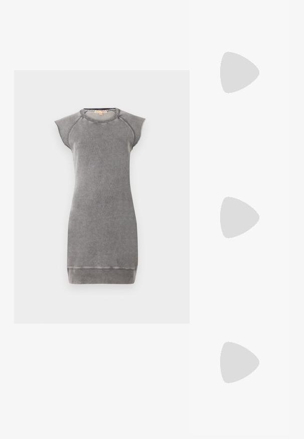 MICHAEL Michael Kors Nappali ruha - concrete; Fekete bőr szandál kis sarkú, hegyes orral, díszes csattal a felsőrészen. Simább textúra, minimalista design.; Világoskék bőr keresztpántos táska aranyszínű fémszerelvényekkel, cipzáras záródással és elülső zsebbel. Állítható pánttal rendelkezik a kényelmes viselet érdekében.; Lauren Ralph Lauren BASIC SMALL HOOP - Fülbevalók - gold-coloured