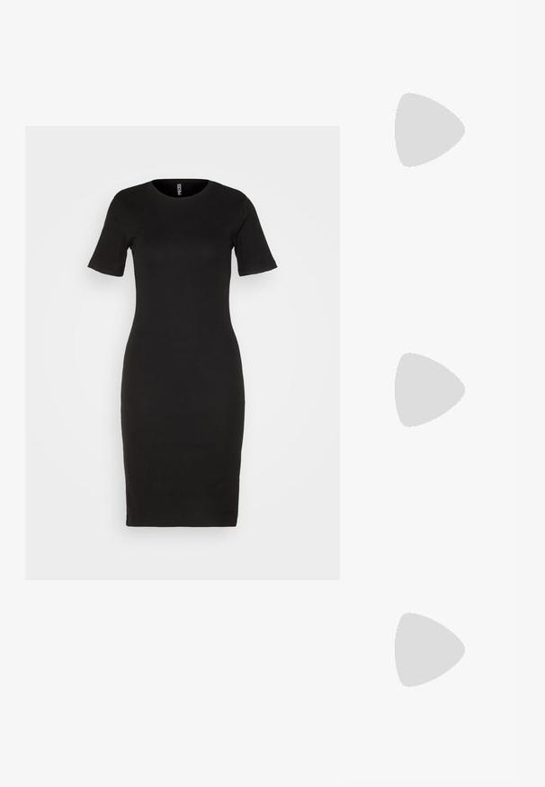 Pieces PCRUKA SS PUFF NOOS BC - T-shirt con stampa - black/nero