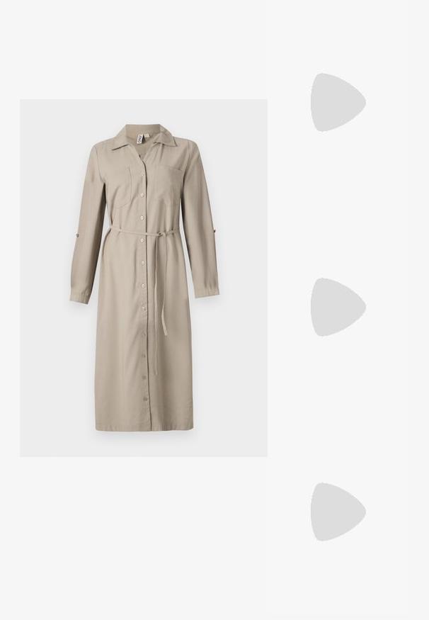 ONLY ONLARIS LIFE BELT SHIRT DRESS - Särkkleit - beige; Anna Field by Zalando Klassikalised kontsakingad - white; Ray-Ban Päikeseprillid - blue/gradient grey; MICHAEL Michael Kors JET SET CHAIN POUCHETTE - Käekott - vanilla