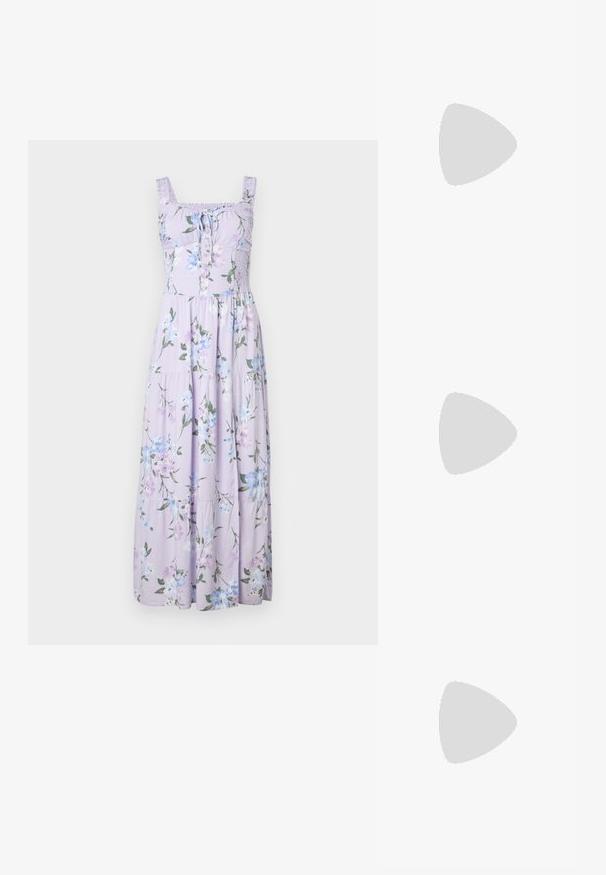 Hollister Co. Hollister Sofia Side-Smocked Maxi Dress - Maksi garuma kleita - trifle; Bežīgas lakotas ādas slingback papēži ar smailu purngalu un šauru, kvadrātveida papēdi. Gluda tekstūra un minimālistisks dizains bez dekorēšanas elementiem.; Balts plecu soma ar teksturētu apdari, centrālu sprādzi un izliekta forma. Ražota ar rāvējslēdzēja aizdares abās pusēs.; Zelta-tonēti auskari ar gludu, pulētu apdari. Iezīmē pusapaļa forma un droša aizdare uz stieņa.