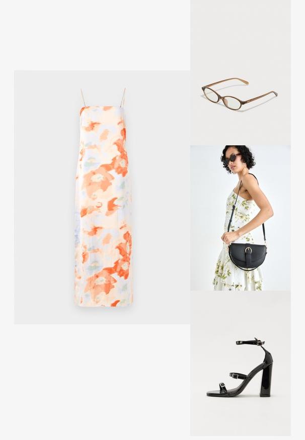 Pastellides värvides lilleline maksikleit, millel on oranžid ja helesinised abstraktsed mustrid, reguleeritavate õlapaeltega ja sileda tekstuuriga.; Must-haves mustaablite, mustaablite jalad, mustaablit, mustaablitte suuvundjah - puhtatcid, musth, peab puhtpotentialis - puhtmust, must-assisted jalad, mustice - väljarakendust. Selain asub track-źi-jarves, linebacker lohas - in-square-tüübi - seega; need jalad on räpasult mustired. Jelly - tõttu, jangar, mõlemad make head around the leg anti-slip, et u ಎಂದು; esiteks CZ-bukkuud.; Pruunid kilpkonnaläätsed ovaalsete objektiividega, õhukesed kaared ja läbipaistvad aktsendid. Templi peal on peene logoga. Sujuv, kergesti kandmiseks mõeldud disain.; Mustmust mustraha kõverate joontega, eemaldatava rihmaga ja kuldsete detailidega. Kotil on klapp, millel on pandladetail.