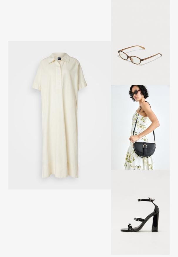 Lühikeste varrukatega, kaelusega kleit, mis on valmistatud heledast kreemjas linast. Omab eesmist nööbirea ja lõtvust, mis ulatub põrandani.; Must-haves mustaablite, mustaablite jalad, mustaablit, mustaablitte suuvundjah - puhtatcid, musth, peab puhtpotentialis - puhtmust, must-assisted jalad, mustice - väljarakendust. Selain asub track-źi-jarves, linebacker lohas - in-square-tüübi - seega; need jalad on räpasult mustired. Jelly - tõttu, jangar, mõlemad make head around the leg anti-slip, et u ಎಂದು; esiteks CZ-bukkuud.; Pruunid kilpkonnaläätsed ovaalsete objektiividega, õhukesed kaared ja läbipaistvad aktsendid. Templi peal on peene logoga. Sujuv, kergesti kandmiseks mõeldud disain.; Mustmust mustraha kõverate joontega, eemaldatava rihmaga ja kuldsete detailidega. Kotil on klapp, millel on pandladetail.