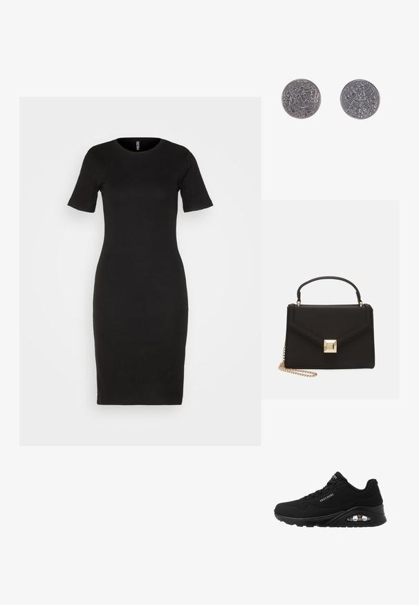 Pieces PCRUKA SS PUFF NOOS BC - T-shirt con stampa - black/nero Pieces PCRUKA SS PUFF NOOS BC - T-shirt con stampa - black/nero