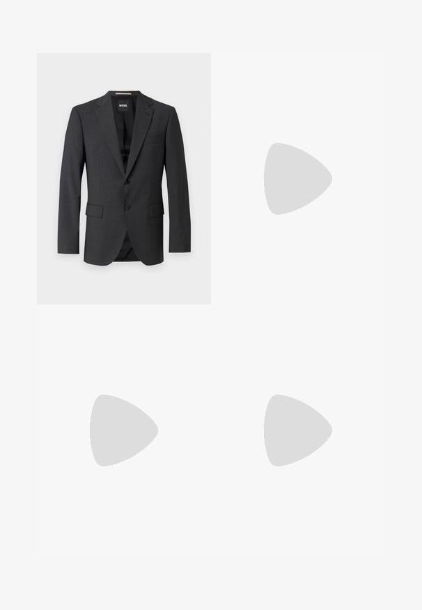 BOSS JECKSON - Blazer jacket - dark grey; DRYKORN RAPHAEL - Basic T-shirt - ecru; BOSS LENON - Suit trousers - black; HUGO KERR DERB - Smart lace-ups - black