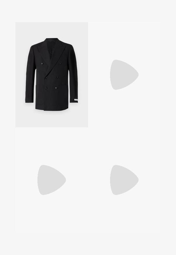 Tiger of Sweden JOACHIM - Veste de costume - black; Tiger of Sweden PRO - T-shirt basique - black; Tiger of Sweden TENUTA - Chino - black; Filling Pieces MONDO GAME  - Baskets basses - black