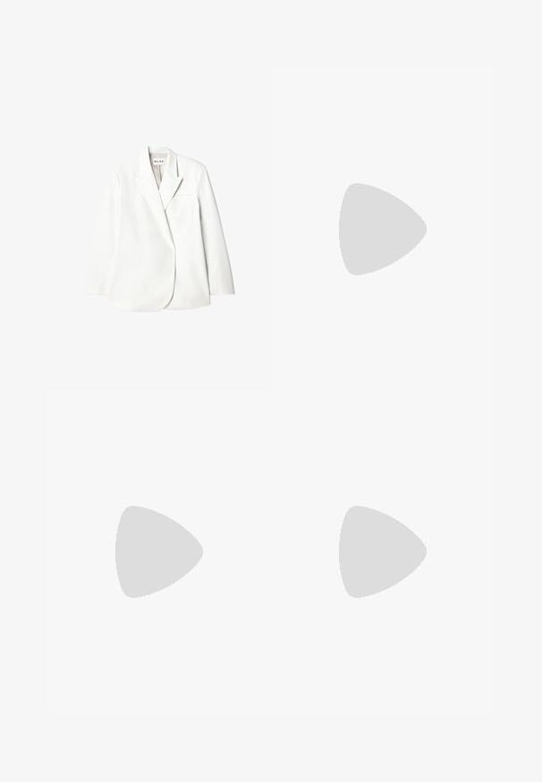 NA-KD OVERLAP - Blazer - white; Mango SAGE - Top - black; Bershka Maxi skirt - light pink; Mango MET BANDJE - Heeled mules - black; Le Specs OUTTA LOVE - Sunglasses - black; MISAKO JOYI PARTY - Handbag - black