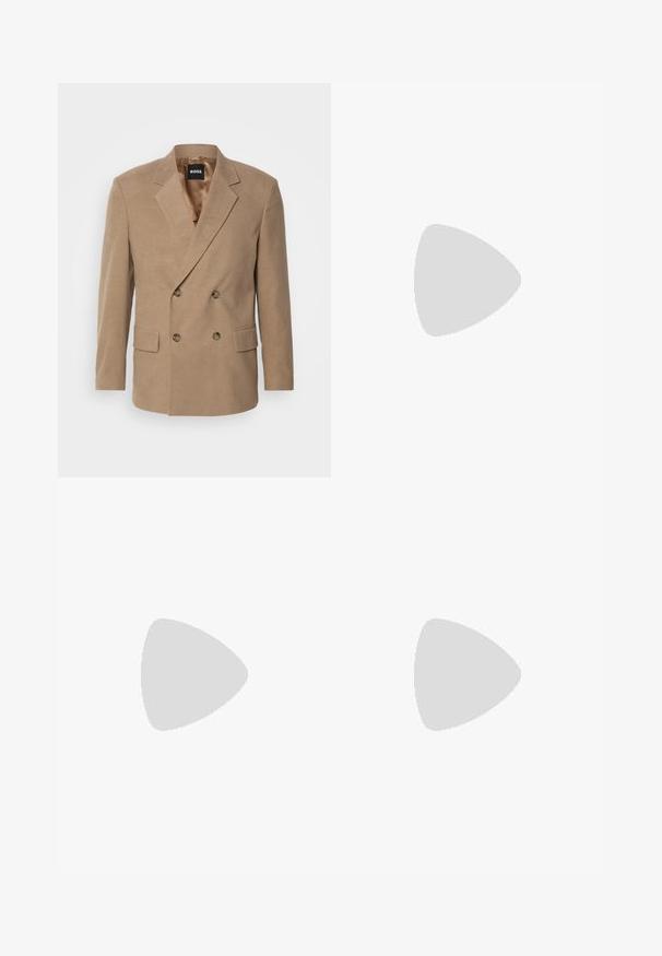 BOSS CRIS - Blazer jacket - open beige; BOSS ROUNDED - Basic T-shirt - black one; HUGO Relaxed fit jeans - black one; BOSS AIDEN - Trainers - black