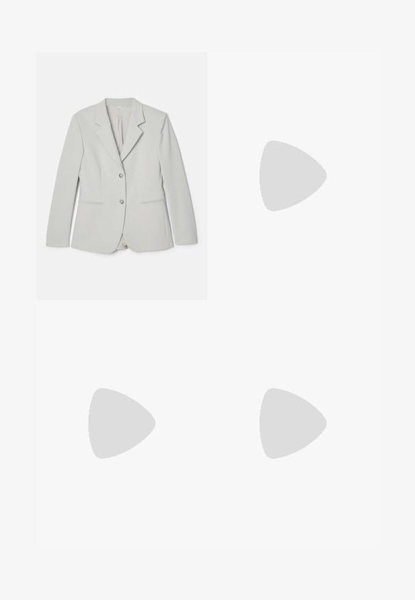 Tiger of Sweden YLJA - Blazer - mineral grey; Tiger of Sweden PHOEBE - T-Shirt basic - soft white; Tiger of Sweden LUCCA - Stoffhose - cream white; Tiger of Sweden ILMA - Pumps - black