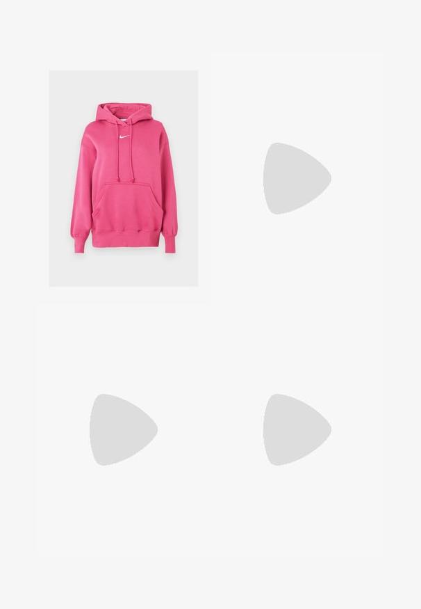 Rosa Kapuzenpullover aus weichem Material, mit Kängurutasche, gerippten Bündchen und kleinem weißen Nike-Logo auf der Brust.; Weiße Cargo-Hosen mit lockerer Passform, elastischem Bund, zwei Seitentaschen und zwei großen Seitentaschen. Aus leichtem Stoff gefertigt.; Nike Sportswear AIR FORCE 1 07 NEXT NATURE - Sneaker low - white/dark raisin; Silberne Creolen mit minimalistischem Design. Rundform, glatte Oberfläche und dünnes Profil. Leichtgewichtig mit hochglänzender Oberfläche.