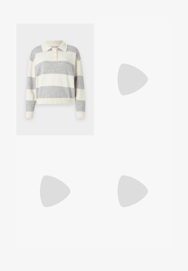 Hunter ORIGINAL Džemperis - micro chip/antique white; Balta pogām piegriezta krekls, izgatavots no kokvilnas. Iezīmēts ar apkakles izgriezumu, garām piedurknēm un brīvu piegriezumu. Gluda tekstūra bez redzamām rakstu izsistēm.; Krēma krāsas bikses ar pielāgotu piegriezumu, ar taisnu nogriezumu, gludu audumu, priekšējo krokām un tīru apdari. Minimalistisks dizains.; Balti sporta apavi, izgatavoti no gludas sintētiskās materiāla, ar apaļu purngali, auklu slēgšanu, plakanu zoli un smalkiem perforētiem detalizējumiem.; Brūns zamšādas roku soma ar mīkstu tekstūru, aprīkota ar vienu plecu siksnu un nelielu izliekta augšējā atvēruma dizainu. Nav redzamu metāla detaļu.