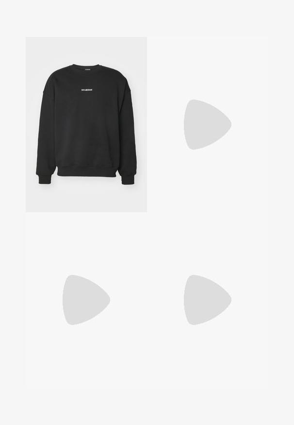 Černá mikina vyrobená z měkké tkaniny, s kulatým výstřihem a dlouhými rukávy. Malé bílé textové logo na hrudi. Jednoduchý, nezdobený design.; MISBHV SPRING BREAKERS  - Teplákové kalhoty - black; Světle béžová Moon Boot s kulatou špičkou, stahováním na šňůrku a texturovanou gumovou podrážkou. Obsahuje bílé logo a hladké syntetické materiály.; Černá kůže křížová taška s klopou, nastavitelným popruhem, hladkým povrchem a minimalistickým designem. Jemné švy viditelné.