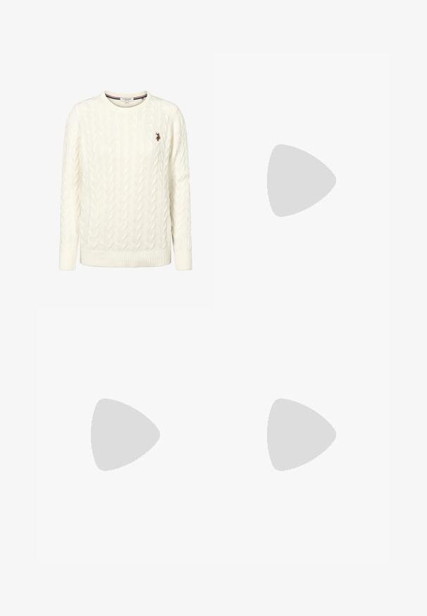 Kremen pulover s pletenim vzorcem, okroglim izrezom in rebrastimi manšetami. Na levi strani prsnega koša ima majhen vezen logotip.; Črn bombažni top z V-izrezom, kratkimi napihnjenimi rokavi in nabrano detajlno obleko v pasu za ohlapen, tekoč fit.; Burgundska plisirana krila z pletenim pasom, ki vsebuje belo in temno burgundno črto. Mehka tekstura, kratka dolžina.; Even&Odd Škornji - dark red