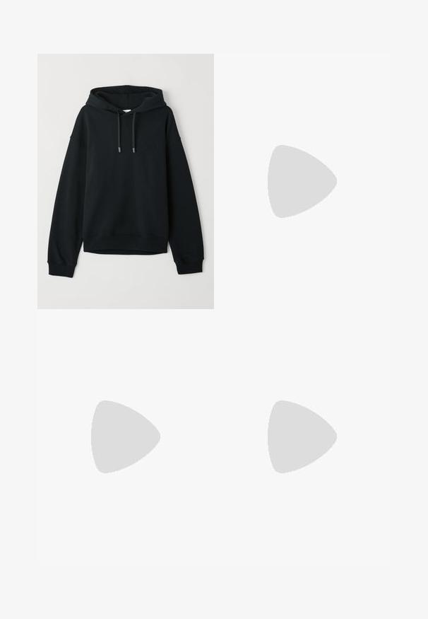 Black hoodie made of soft cotton blend. Features a drawstring hood, ribbed cuffs, and hem, with a subtle logo on the chest.; White shorts with an elastic waistband and drawstring, displayed against a plain light background. Suitable for casual or warm weather wear.; Green and black athletic shoes with a textured upper, mesh panels, sturdy sole, and lace-up design featuring reinforced toe and heel.; White pearl necklace with evenly sized pearls, featuring a silver clasp with a decorative detail. Smooth texture and simple design.