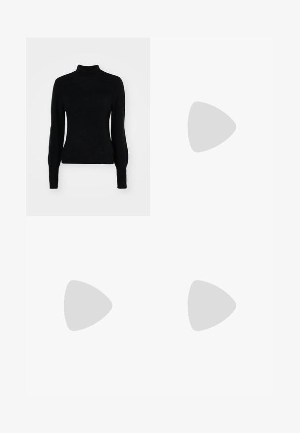 Schwarzer Rollkragenpullover aus einem weichen, strukturierten Stoff. Mit langen Ärmeln und einem taillierten Design mit nahtlosem Finish.; Schwarzer Lederrock mit taillierter Passform. Glatte Textur, Nähte, die die Form betonen, und ein gerader Saum. Minimalistische und elegante Optik.; Schwarze Ankle Boots mit spitzer Zehe, aus glattem Leder gefertigt. Sie verfügen über einen Blockabsatz und einen taillierten Schaft mit sichtbaren Nahtdetails.; Silberne Creolen mit einer glatten, glänzenden Oberfläche, minimalistischen Design und sicherem Verschluss an der Oberseite.