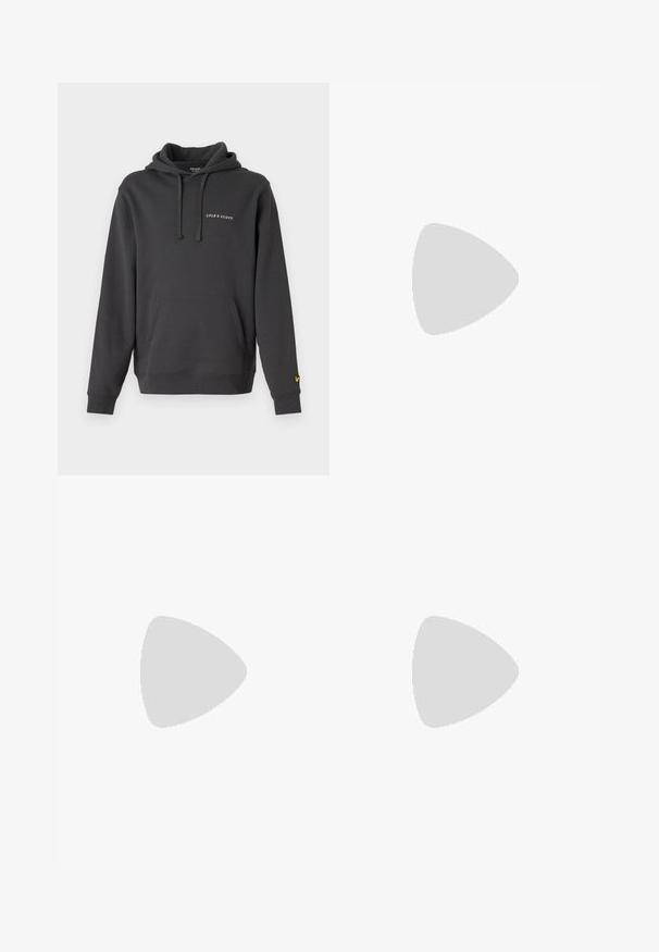 Felpa con cappuccio grigio scuro realizzata in tessuto morbido, con tasca frontale, cappuccio con cordino e piccolo logo ricamato sul petto.; Jeans in denim nero con taglio dritto, caratterizzati da un design a cinque tasche e una chiusura con cerniera. Leggere sfumature e dettagli di cucitura sulle tasche.; Sneaker Lacoste grigie scure in materiale mesh e sintetico, con suola testurizzata e dettagli marroni sul colletto e sul branding.; Occhiali da sole trasparenti in plastica con lenti rettangolari marroni, dotati di sottili aste trasparenti e dettagli in metallo sulle tempie.