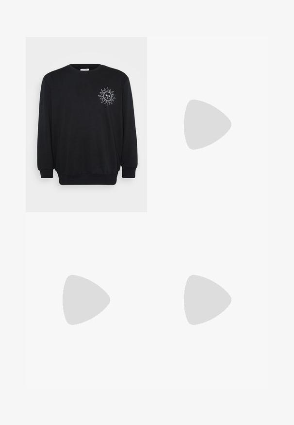 Jack & Jones JJMYSTIC CREW NECK - Φούτερ - black; Μαύρες τζιν παντελόνες σε φαρδύ κόψιμο, με πέντε τσέπες, ραμμένη μέση και διακριτική λεπτομέρεια λογότυπου κοντά στο γόνατο.; Μαύρο δερμάτινο παπούτσι με κορδόνια και στρογγυλή μύ�τη, υφασμάτινη αντιολισθητική σόλα και κίτρινη ραφή γύρω από τη βάση. Φλάντζα σχεδίαση και λεία επιφάνεια.; Μαύρα πλεκτά γάντια με ανοιχτές τις άκρες των δακτύλων και ριπές στον καρπό. Λείος υφασμάτινος χαρακτήρας, κανονική εφαρμογή και απλός σχεδιασμός. Ιδανικά για κρύο καιρό.