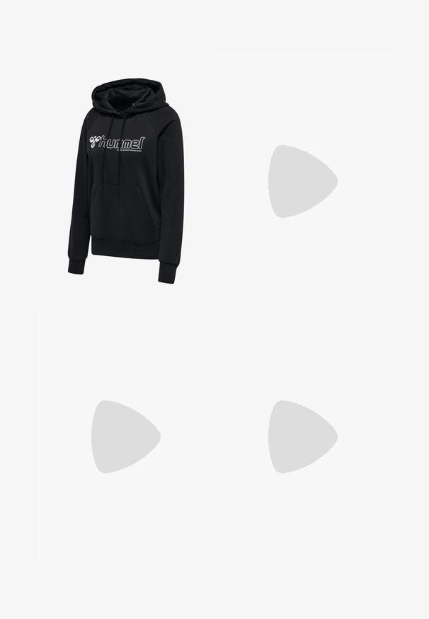 Czarna bluza z kapturem wykonana z mieszanki bawełny, z przednią kieszenią typu kangur oraz dużym białym logo. Teksturowany materiał z raglanowymi rękawami.; Miętowe legginsy z wysokim stanem, elastyczny materiał, płaskie szwy i biały logo Puma po lewej stronie.; Podeszwa chunky białych sneakersów wykonana z teksturowanej siateczki i materiałów syntetycznych, z grubą podeszwą i skomplikowanymi detalami wzoru po bokach.; Beżowa torebka wykonana z miękkiego materiału, charakteryzująca się luźnym fasonem, wyszywanymi detalami i dwoma uchwytami na ramię. Idealna na co dzień.