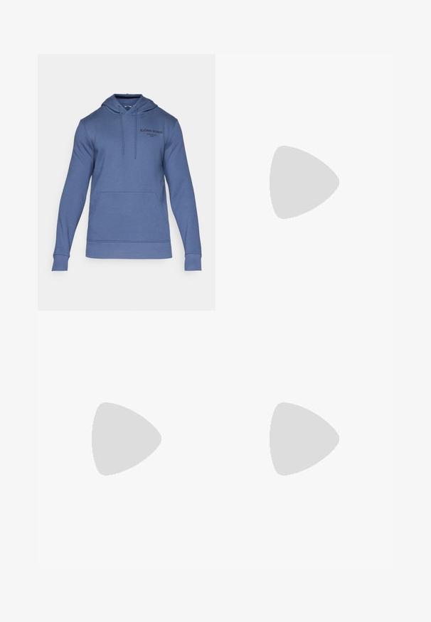 Sweatshirt com capuz em azul mesclado, feito de um tecido suave. Apresenta um bolso canguru, punhos canelados e um logotipo impresso no peito.; adidas Performance T-shirt desportiva - chalk white; Calções atléticos brancos com um cós elástico e cordão ajustável. Tecido suave com uma textura subtil, apresentando bolso laterais.; Tênis de corrida leves em azul pálido com riscas pretas. Apresentam um cabedal liso, bico redondo e uma entressola espessa branca rotulada como "LIGHTSTRIKE PRO."