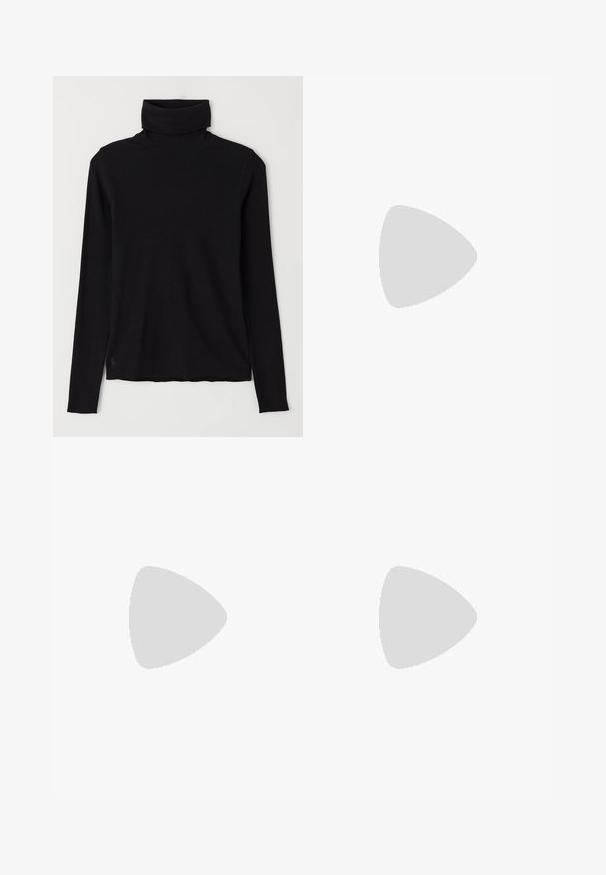 Svart høyhalset genser laget av ribbestrikket stoff. Lange ermer, tettsittende design og en litt avslappet kant uten synlige mønstre eller beslag.; Brune skinnbukser med en jevn tekstur, rett ben design og to sidelommer. Har synlige sømdetaljer.; Zign Støvler - black; Brun lærveske med to robuste håndtak, rektangulær form, jevn tekstur og glidelås. Minimalistisk design uten synlige mønstre.