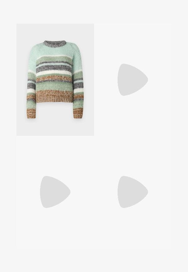 ONLY ONLALYSSA LIFE O NECK  - Vesta - magnet/aqua gray/cloud dancer/hedge green; Tamno plave uske traperice napravljene od denima, s klasičnim dizajnom od pet džepova, dugmadi za zatvaranje i suptilnim izbljeđivanjem na bedrama.; Svijetlosivi tenisice od antilopa i mrežice, s tri bijele pruge, okruglim vrhom i gumenom potplatom. Zlatni logo akcent blizu vezica.; Crna kožna clutch torbica s preklopom i zlatnim metalnim detaljem kopče. Uključuje crnu trakicu i elegantan, minimalistički dizajn.; Srebrne okrugle naušnice s minimalističkim dizajnom. Kružni oblik, glatka tekstura i tanak profil. Lagane s poliranim završetkom.