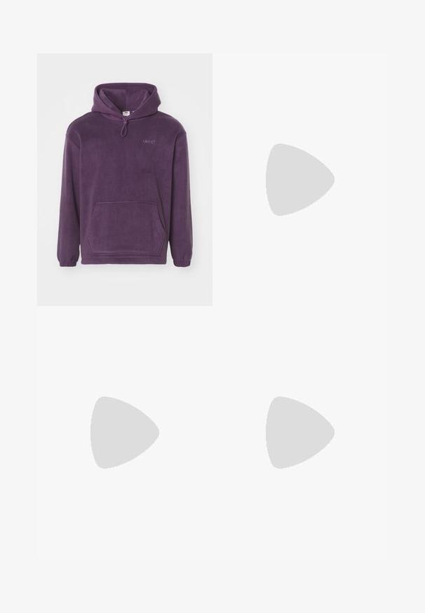 Levi's® Sweat à capuche - violet; Levi's® VINTAGE TEE - T-shirt imprimé - white; Chemise boutonnée rayée bleue et blanche en coton. Dispose d'un col classique, de manches longues et d'un petit logo brodé sur la poitrine.; Jeans gris taille haute avec une coupe droite, comportant des détails délavés, un style à cinq poches et une fermeture à bouton en métal.; ASICS SportStyle GT-2160 UNISEX - Baskets basses - cement grey; Diesel HOLI CAMERA BAG UNISEX - Sac bandoulière - dark olive