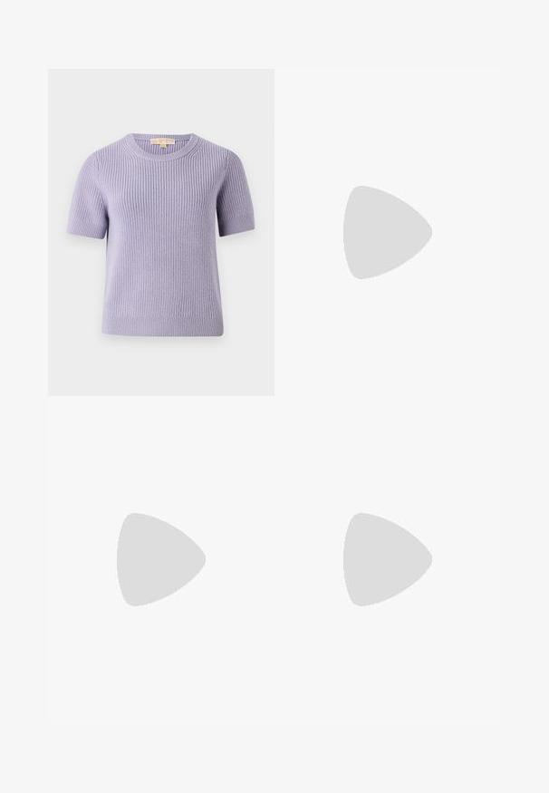 MICHAEL Michael Kors SHORT SHAKER  - Džemperis - sweet lilac; Melnas platās bikses ar gludu apdari, taisnu priekšpusi, jostas cilpām un vienu pogu aizdari jostasvietā.; Melni ādas mokasīni ar masīvu zoli, ar zeltaini akcentu priekšā un gludu apdari. Masīva protektora dizains uz zoles.; Melnas ādas crossbody soma ar divām priekšējām kabatām, zelta sprādzēm, ar rāvējslēdzēju aizdari un šauru siksnu. Strukturēta virsma un kompakta taisnstūra forma.