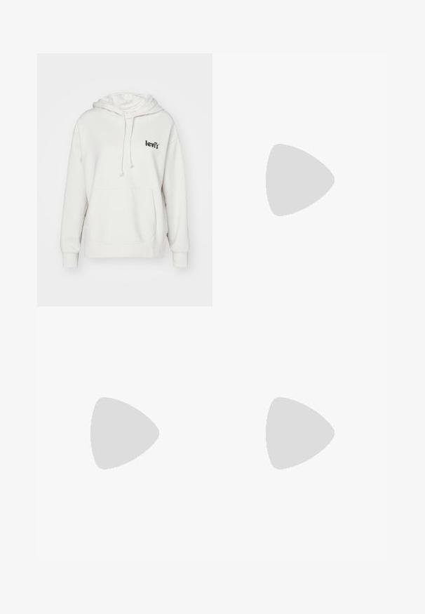 Levi's® LSEGRAPHIC STANDARD - Sweatshirt - lemon egret; Lyseblå høyt liv vide jeans med front- og baklommer, knappelukking og subtile falminger på lårene og kanten.; Sorte snøresko med tykk såle, med et glatt læroverdel, rund tå og distinkt lagdelt plattformdesign.; Svart skinn skulderveske med en avslappet form og sømdetaljer. Modellen har på seg en rosa og hvit stripete skjorte med vide blå jeans.