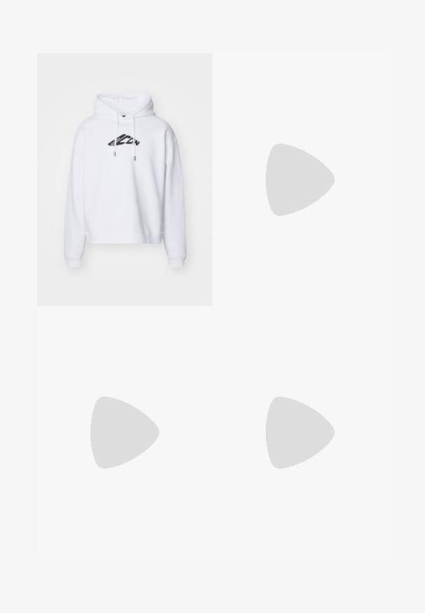 Sudadera blanca con un logo negro impreso en el frente, que cuenta con capucha con cordones, mangas largas y puños y dobladillo acanalados.; Filippa K TERRY CROPPED TROUSERS - Pantalones - sage melange; Zapatilla de cuero blanca con un acabado suave, puntera redonda, cordones planos y suela texturizada. Cuenta con un sutil logo en el talón.; Gafas de sol redondas negras con lentes oscuros y brazos metálicos delgados. Incluye puntas de varilla transparentes y acentos plateados en la bisagra. Diseño minimalista.